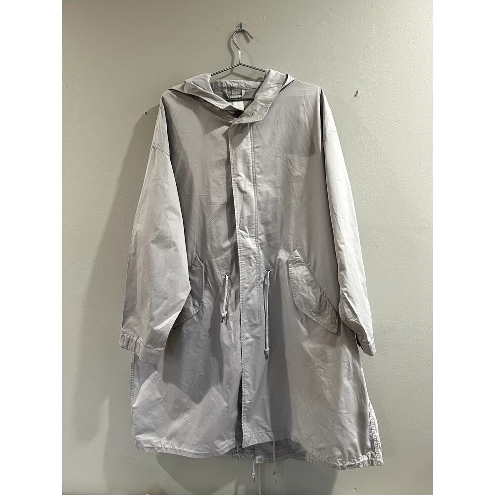 Beams — Hooded Mod Coat in Light Grey — Japanese L